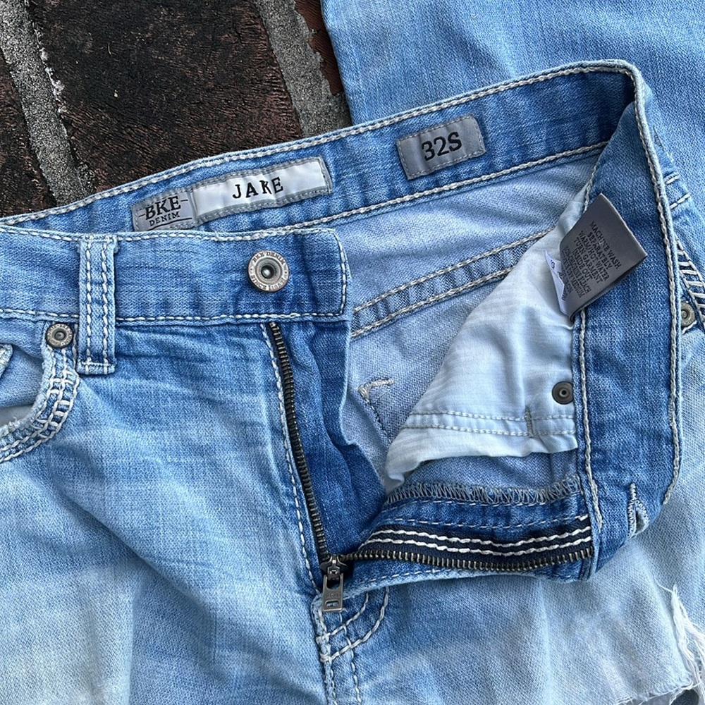BKE "Jake" destroyed blue jeans size 32 S - Picture 6 of 7